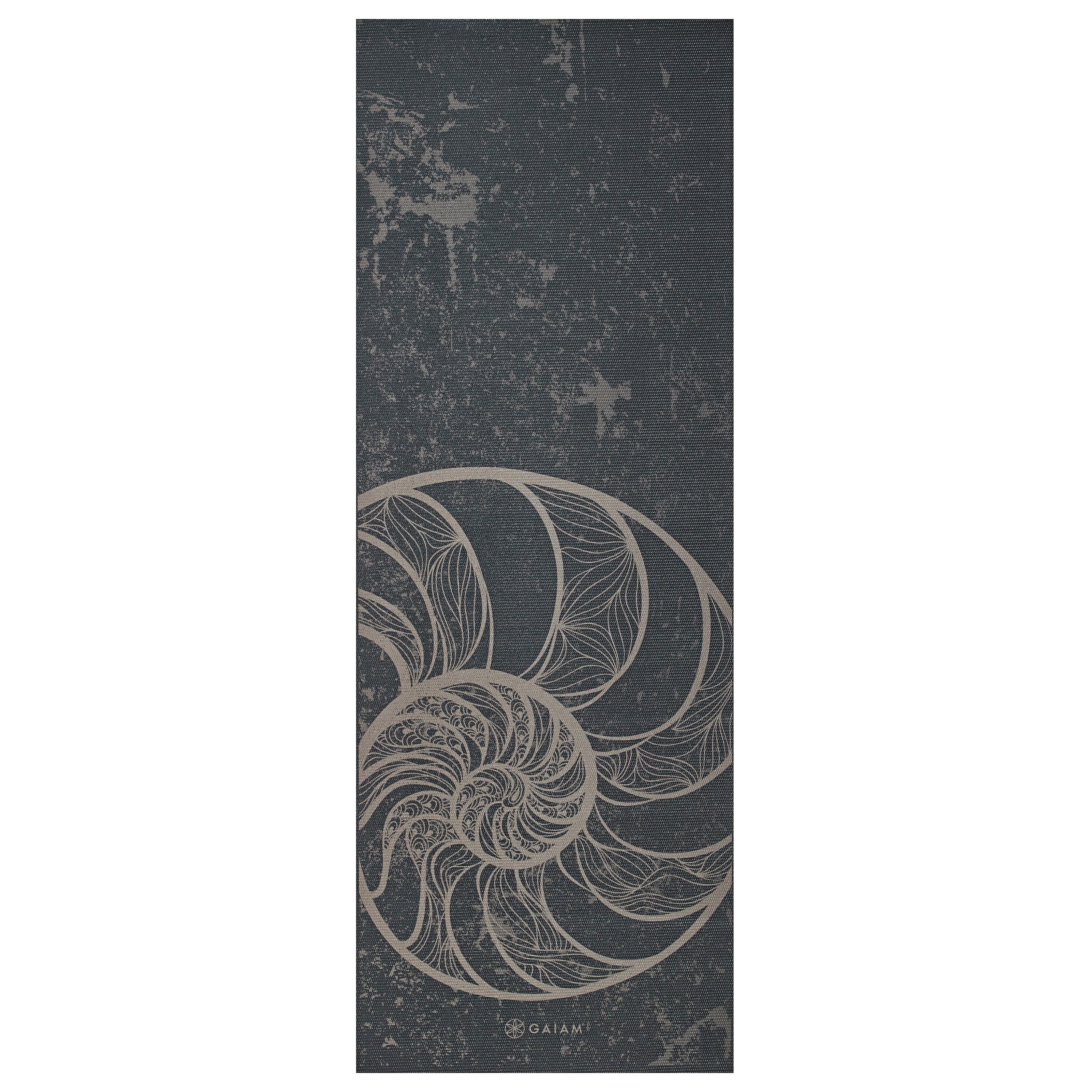 Gaiam Reversible Spiral Motion Yoga Mat (6mm) Reverse flat